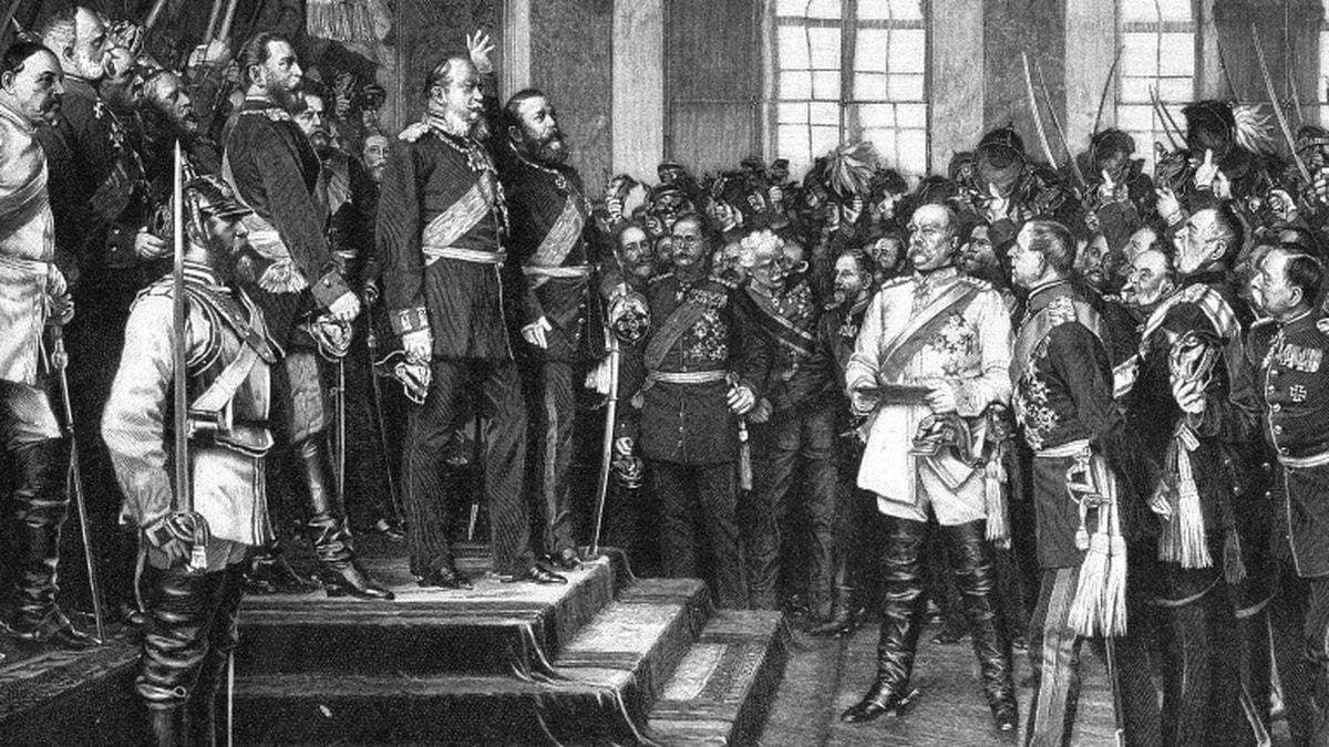 Proclamation de l'Empire allemand dans la Galerie des Glaces, 1871