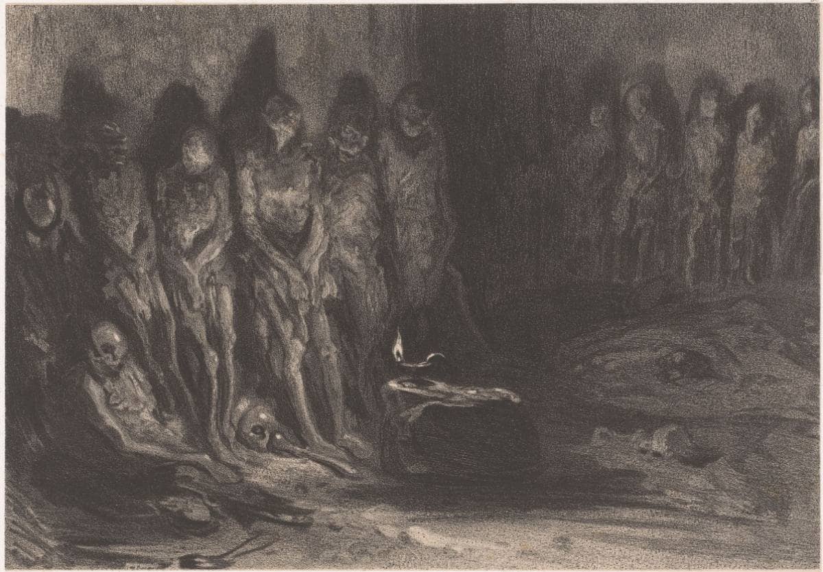 Momies de St-Michel (A.-G. Decamps, 1850)