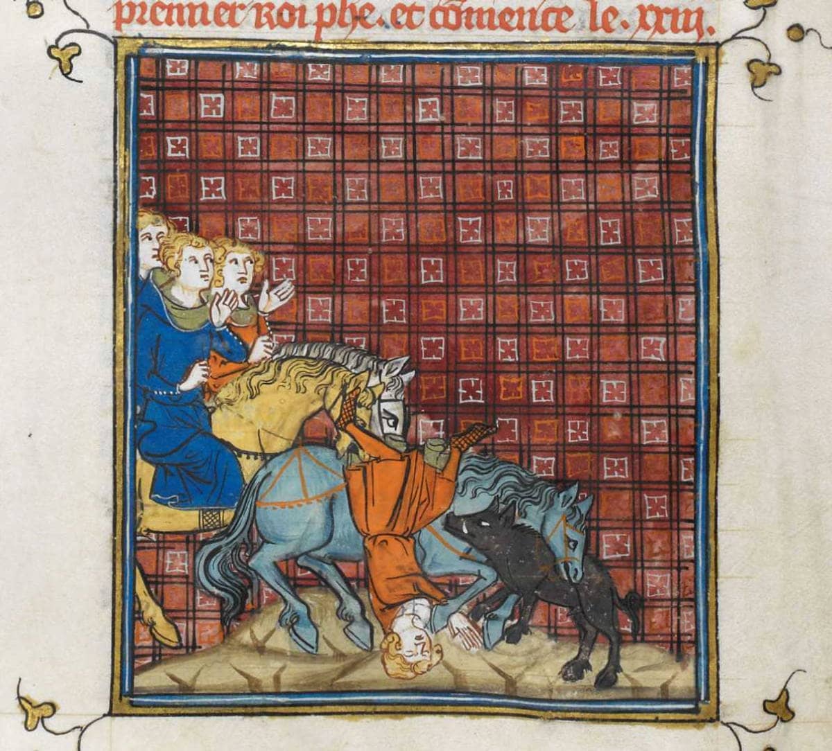 Mort de Philippe (BL Royal 16 G VI, f. 309)