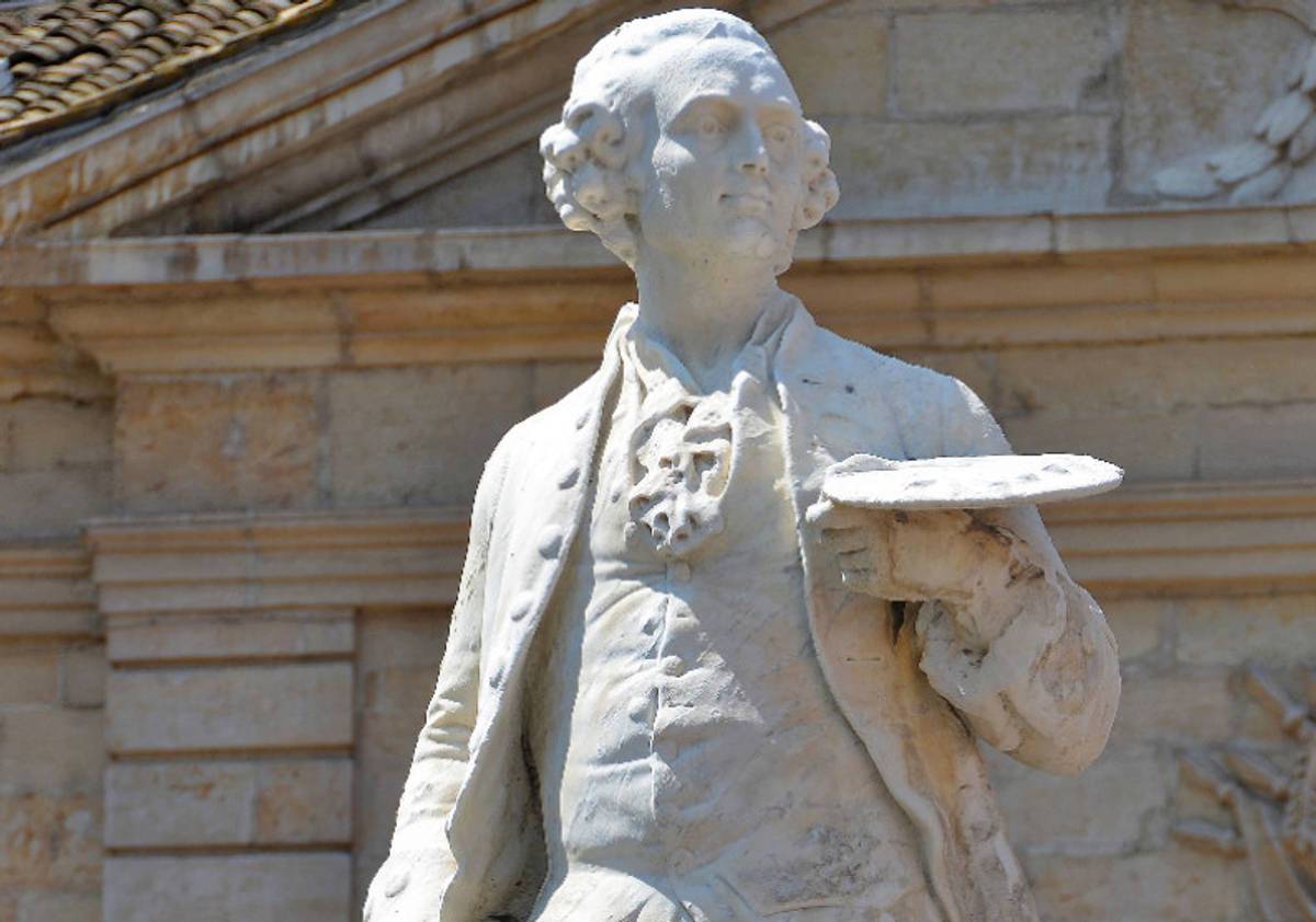 Statue de Greuze, Tournus : détail