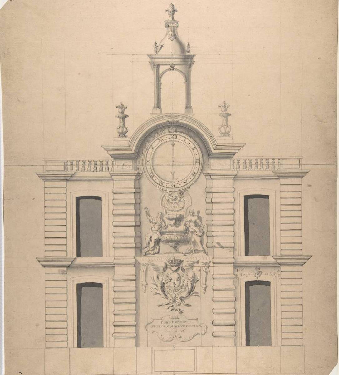 Elévation de la Samaritaine (R. de Cotte, 1714)