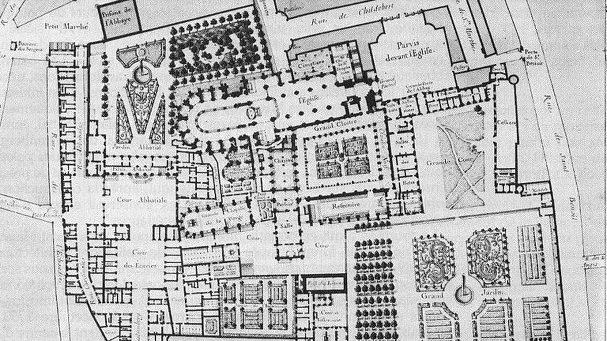 Plan de l'abbaye, 1723