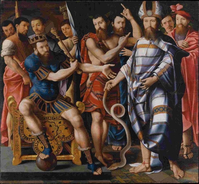 Moïse et Aaron devant Pharaon (1537)