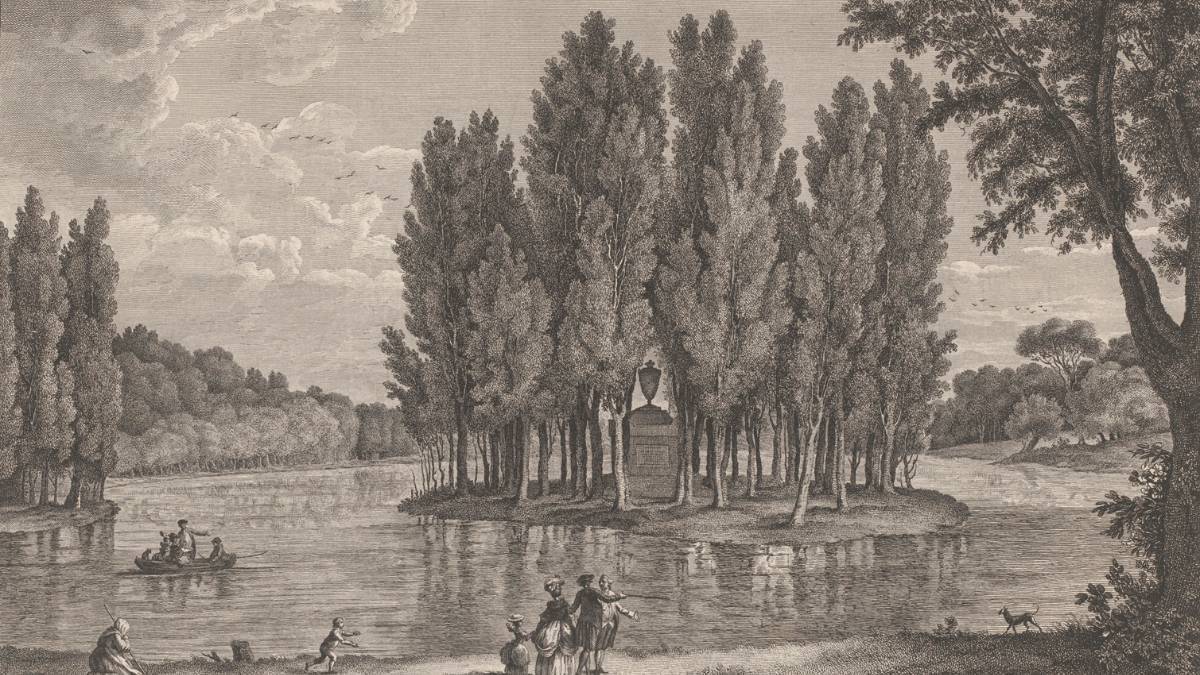 Tombe de Rousseau à Ermenonville, 1778