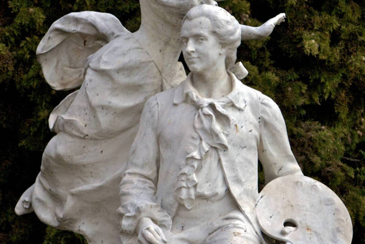 Statue de Fragonard : détail