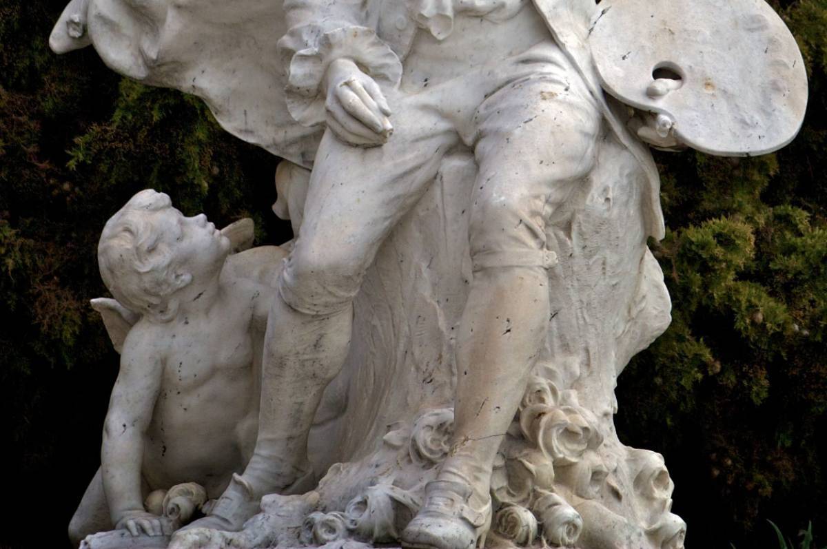 Statue de Fragonard : détail