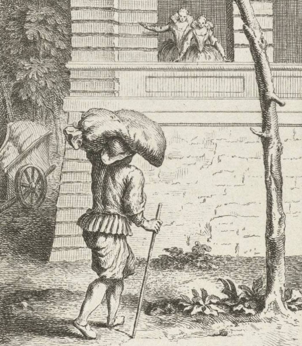 Henri IV déguisé à Coeuvres (B. Picart, 1731)