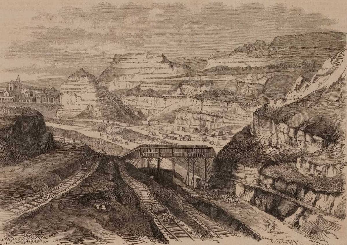 Transformation des Buttes Chaumont, 1863
