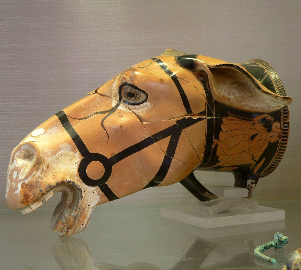 Rhyton à tête de mulet, fouilles d'Aléria