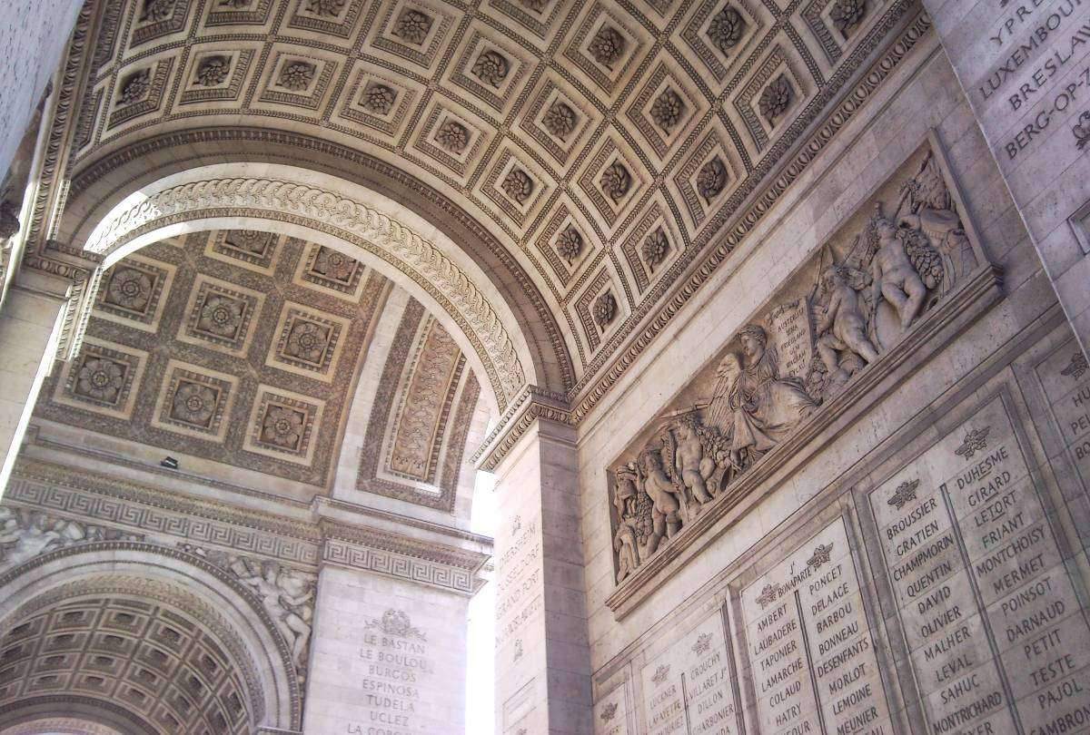 Sous l'arc de Triomphe