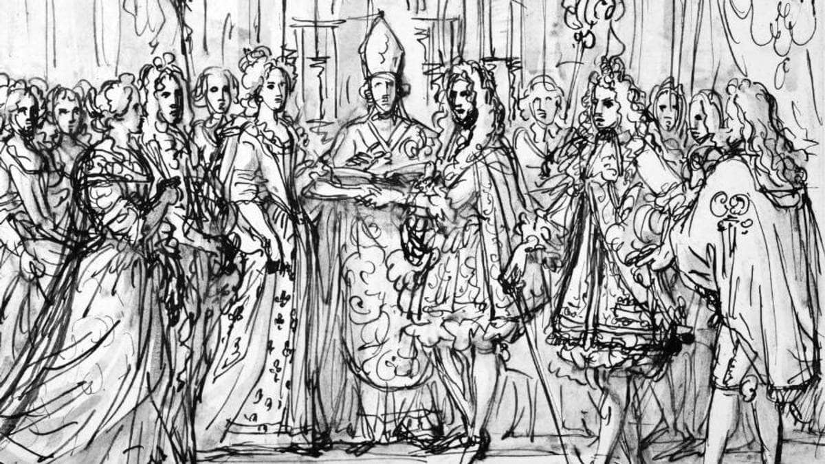 Mariage de Charles II à Fontainebleau (P. Brissart, 1679)