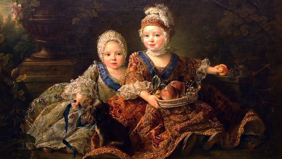 Le petit Louis XVI avec son frère, le futur Louis XVIII (Drouais, 1757)