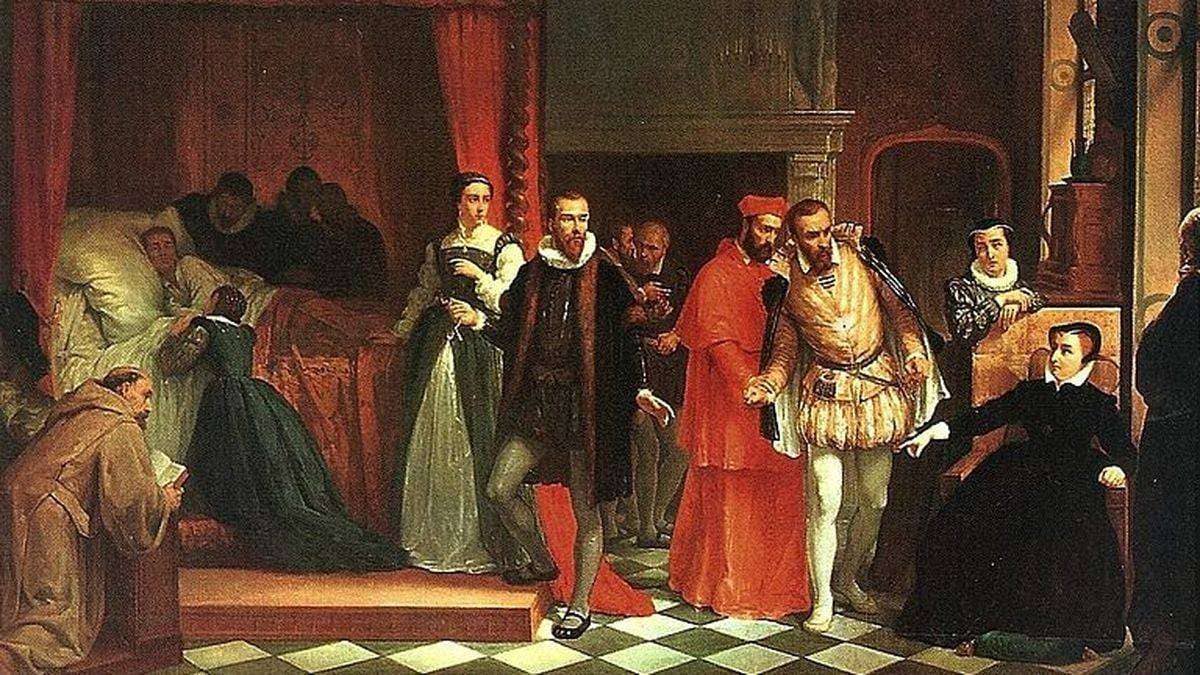 La mort de François II dans l'hôtel Groslot (P. Dupuy, 1865)