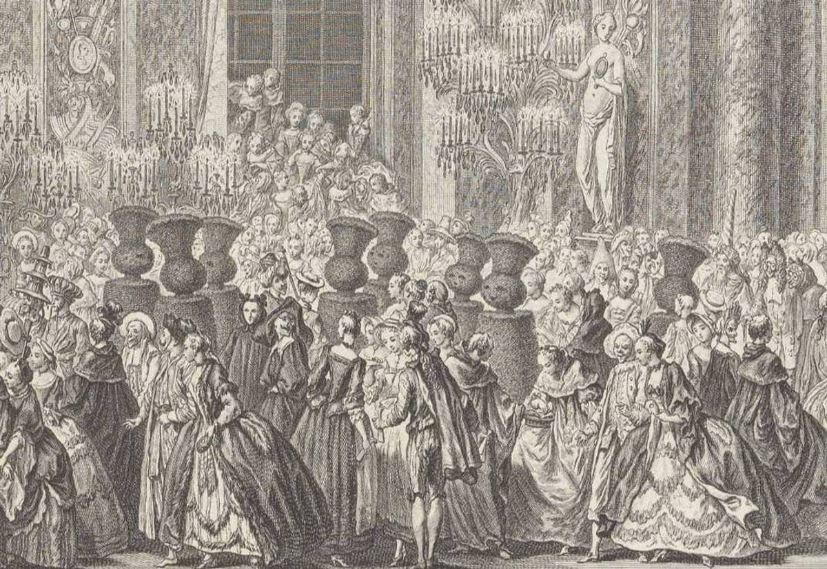 Le Bal des Ifs, détail (C.-N. Cochin, 1764)