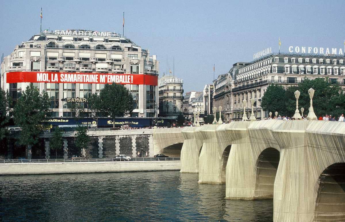 Pont Neuf emballé par Christo (sept. 1985)