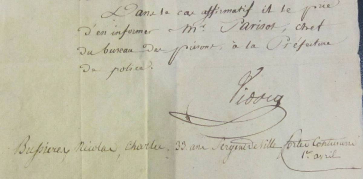 Signature de Vidocq