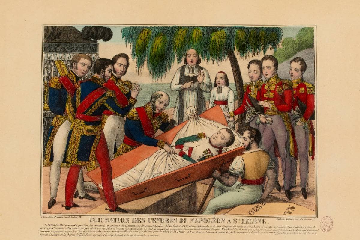 Exhumation des cendres de Napoléon à Ste Hélène