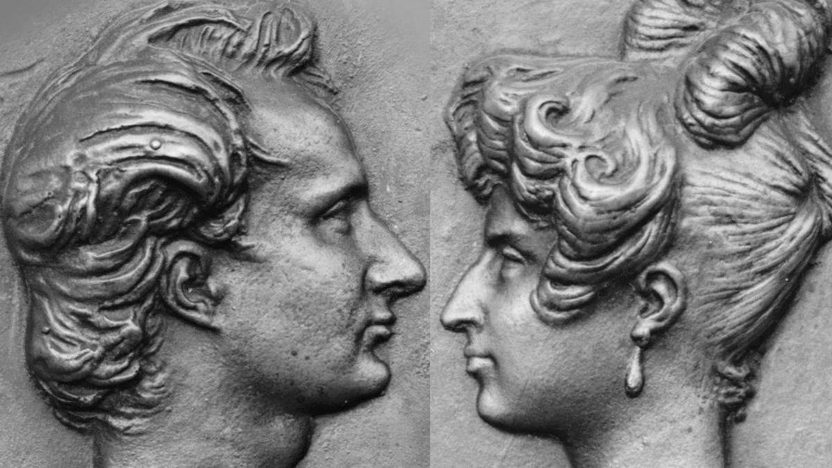 Portraits de jeunesse de Victor et Adèle Hugo (D. d'Angers, 1828)