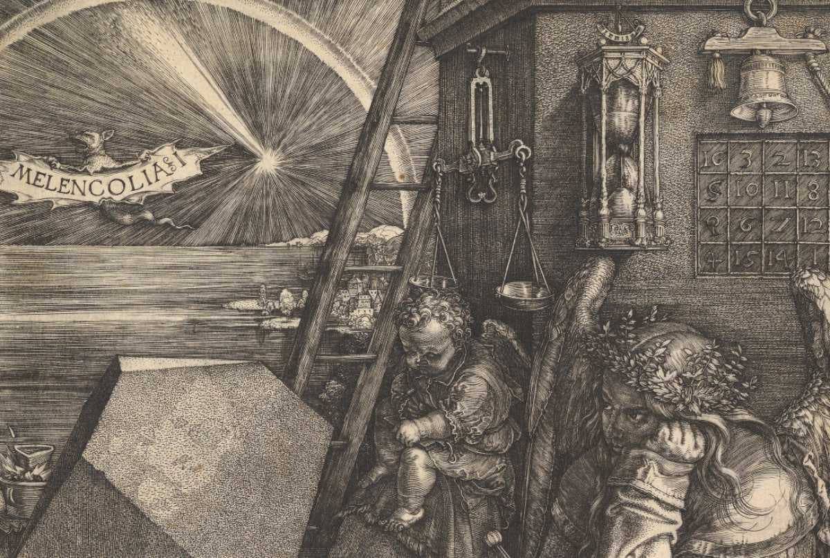 Melencolia I, détail (A. Dürer, 1514)