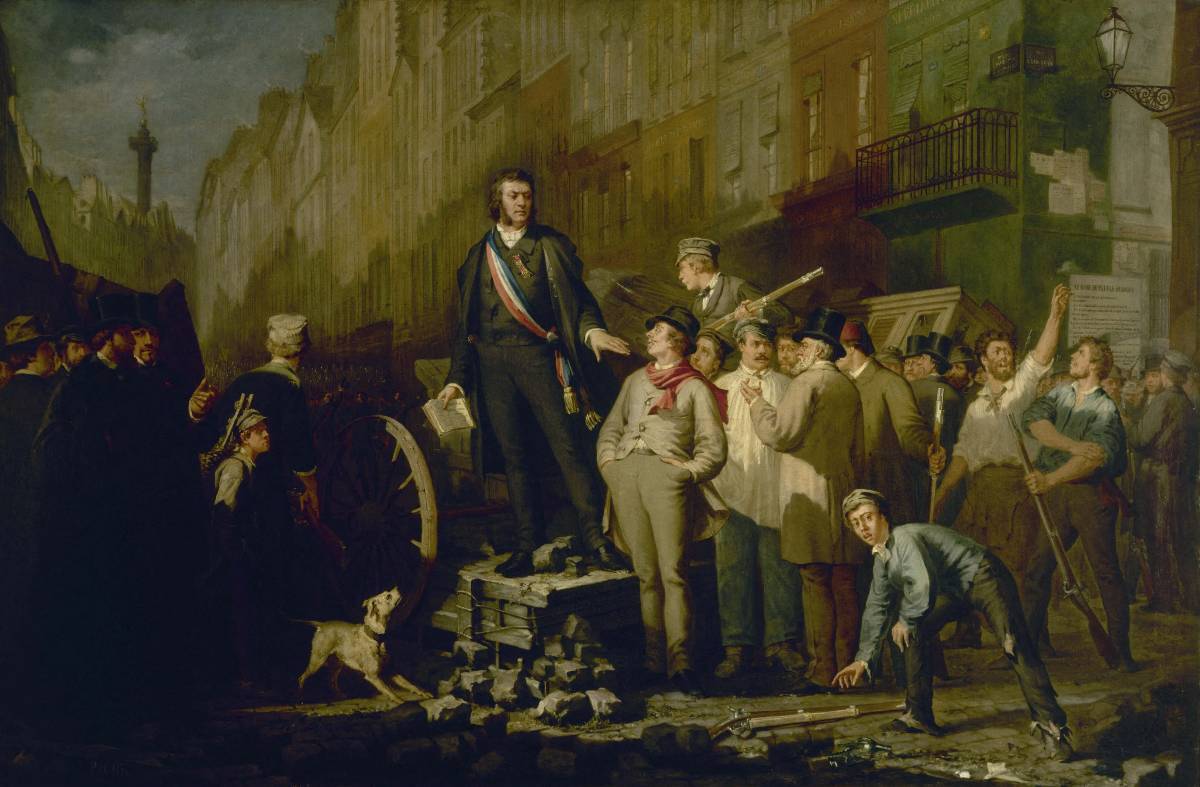 Baudin sur les barricades (E. Pichio, 1869)