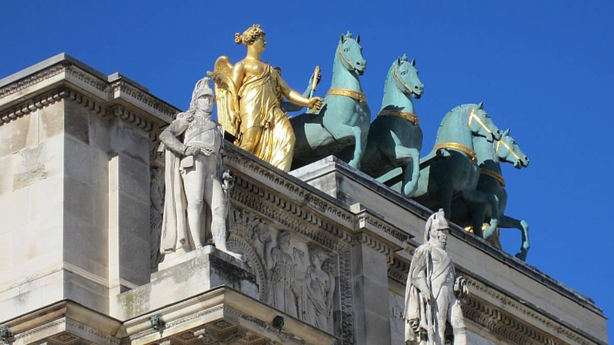 Les Chevaux de l'arc de triomphe du Carrousel aux Tuileries