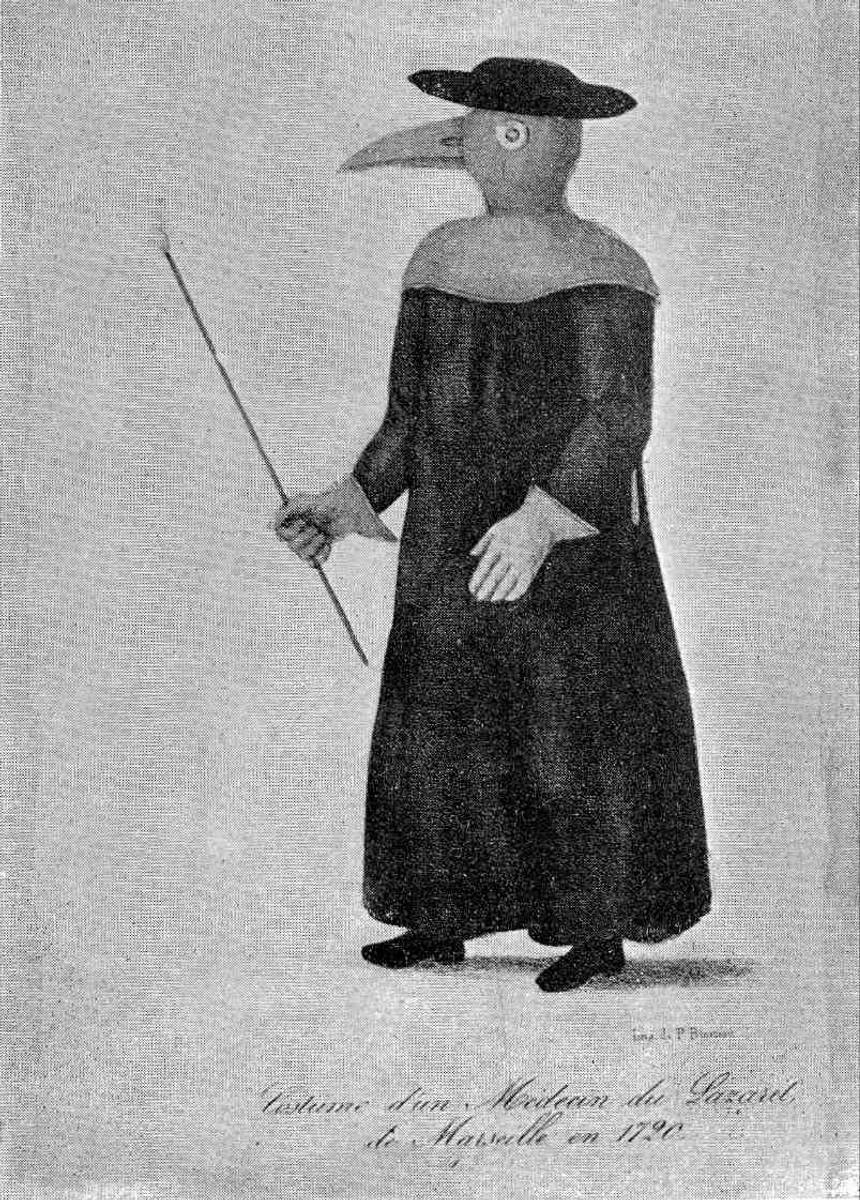 Costume d'un médecin de Marseille en 1720