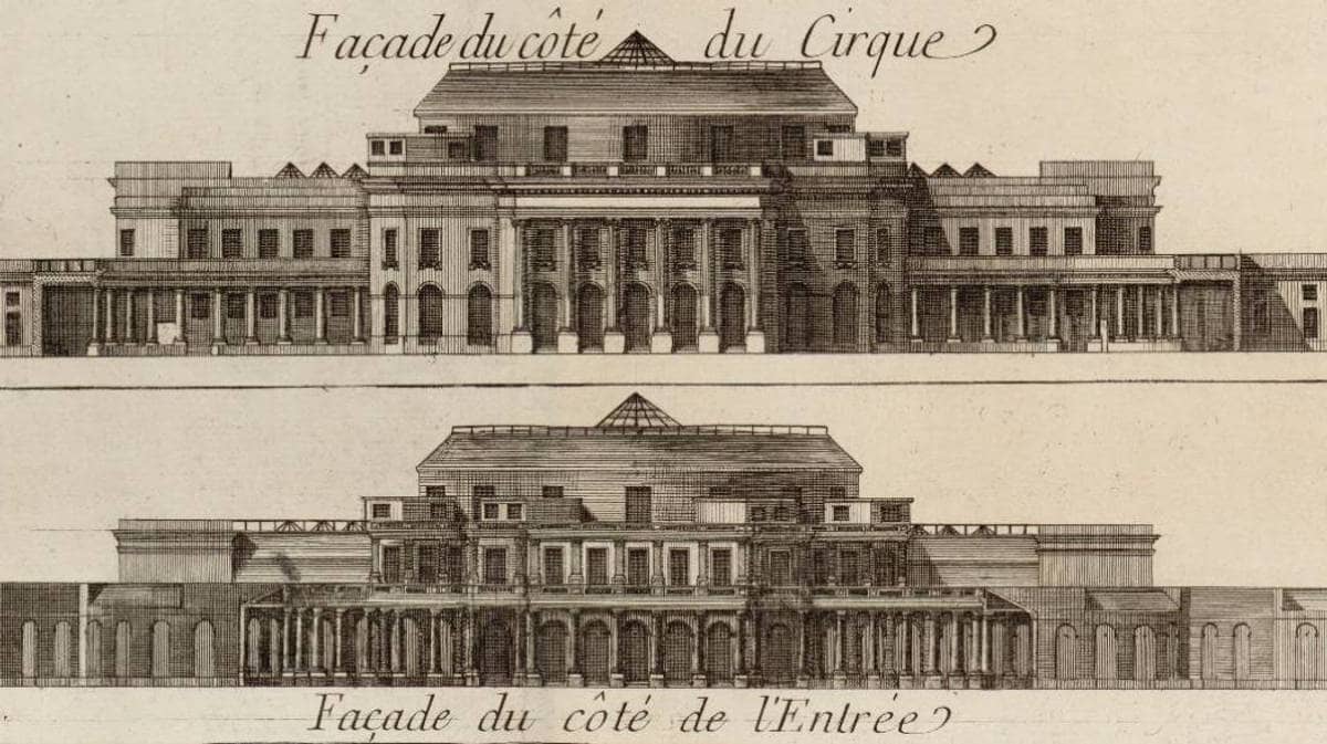 Coupes et façades du Colisée (18e s)