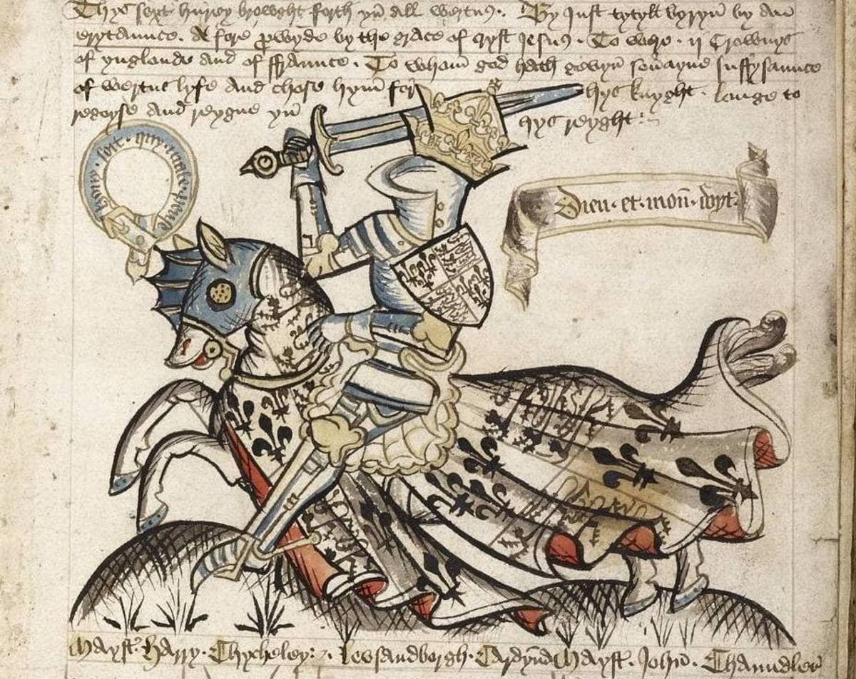 Henri VI à cheval (Harley 2169 f.3)