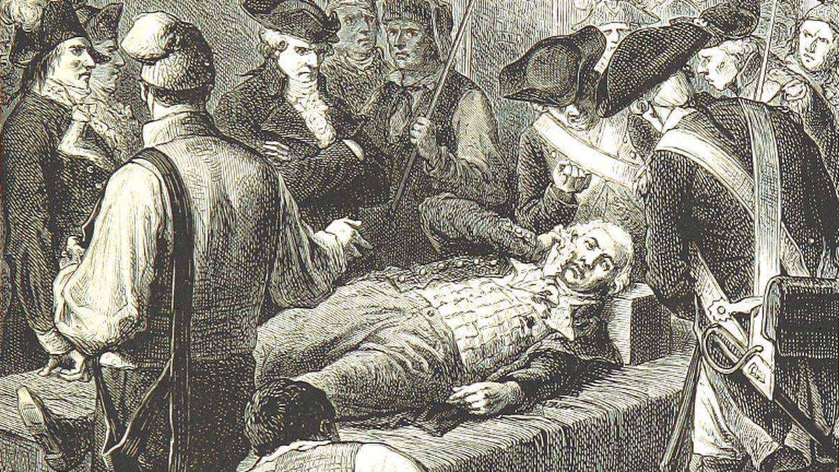 Robespierre blessé à l'hôtel-de-ville