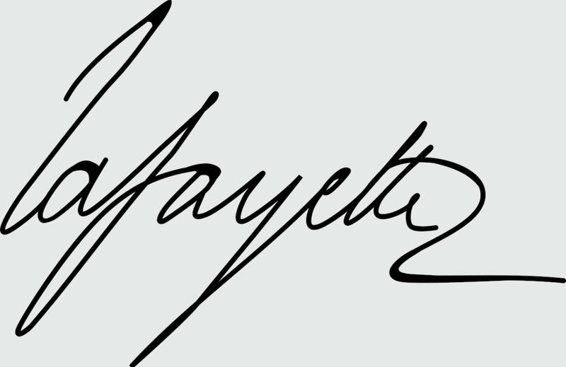 Signature de La Fayette, 1787