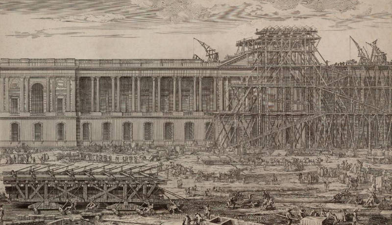 Machine utilisée pour la colonnade (1677)
