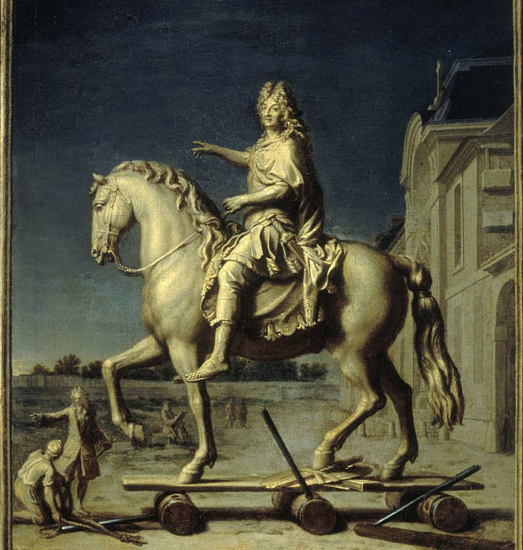 Transport de la statue sur la place Vendôme, 1699