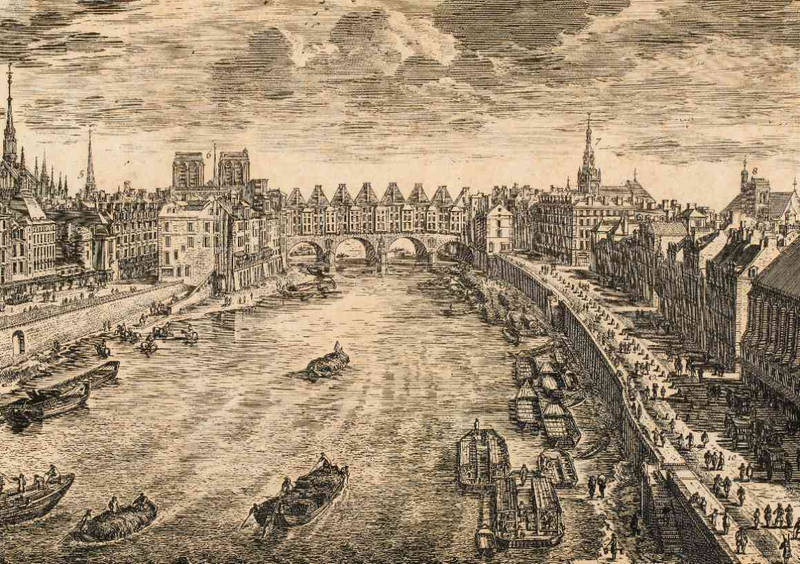 La pont Saint-Michel vers 1660