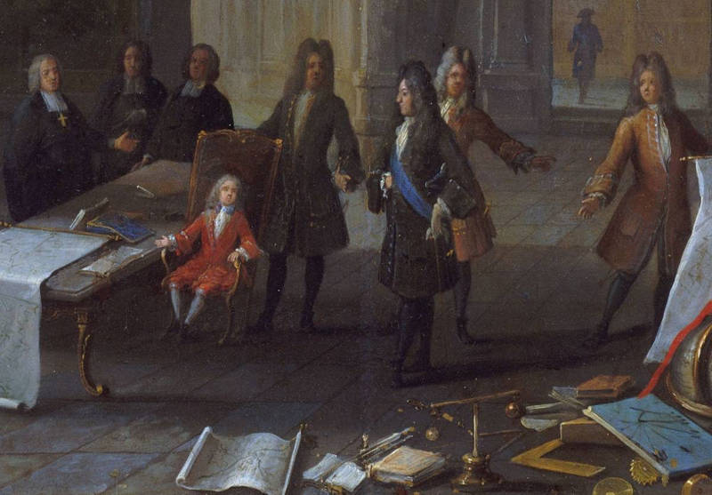 Louis XV recevant une leçon de Fleury