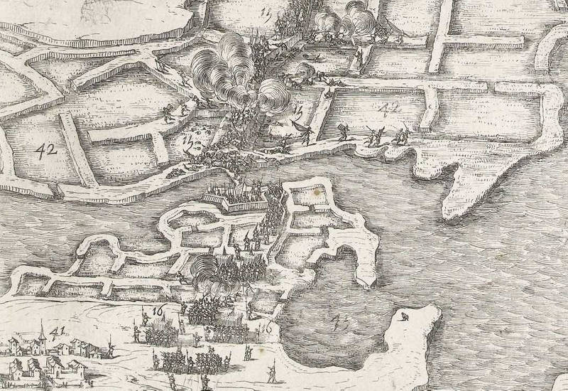 Loix, bataille du Feneau (Callot, 1629)