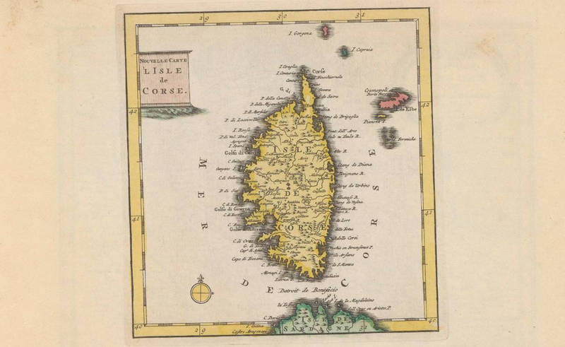 La Corse en 1735 (carte anonyme)