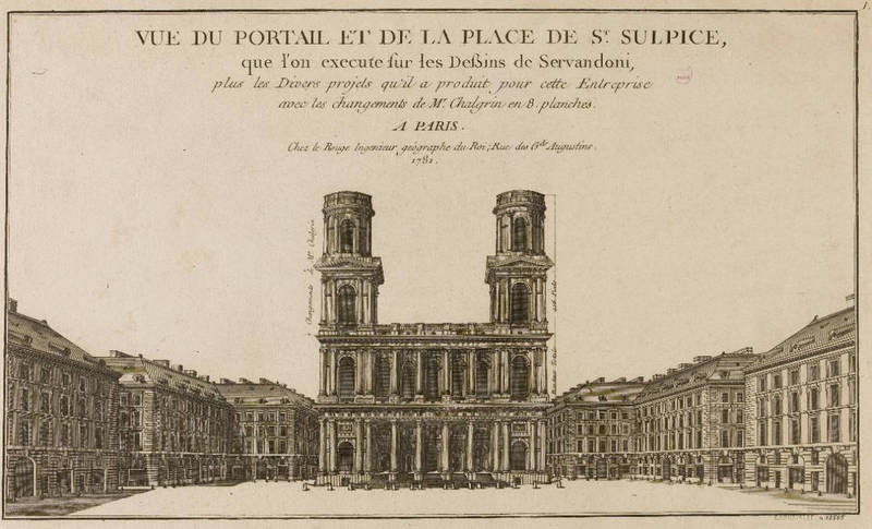 Vue du portail de St-Sulpice (Anonyme, 1781)