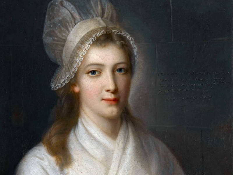 Portrait de Charlotte Corday (J.-J. Hauer, 1793)