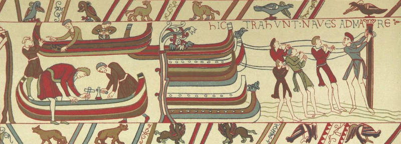 Construction des moras, tapisserie de Bayeux