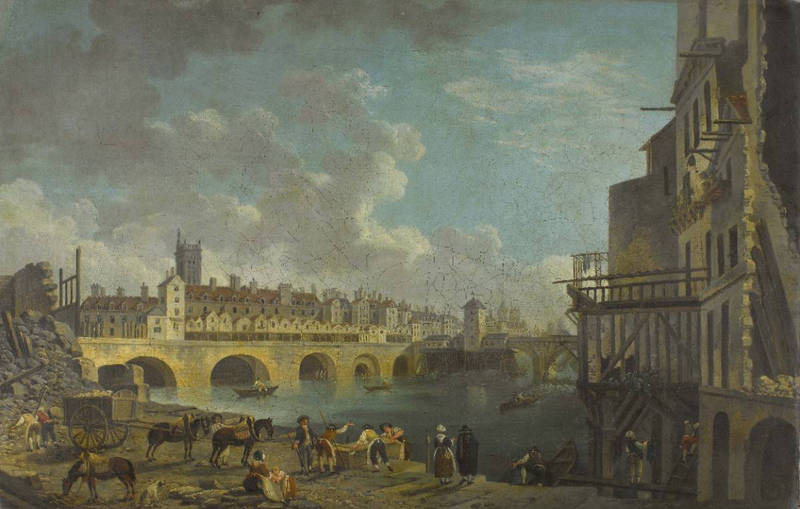 Démolition des maison du pont au Change (Demachy, 1788)
