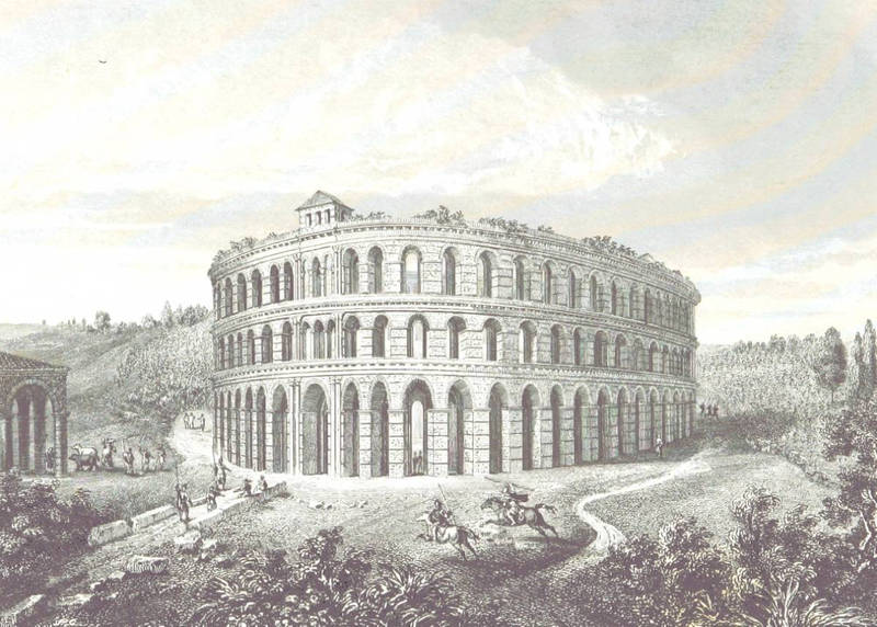 Restitution du palais Gallien, XIXe s.