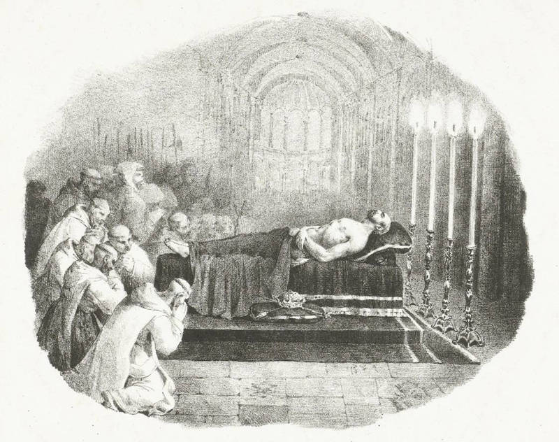 Inhumation de Guillaume le Conquérant (T. Géricault, 1823)