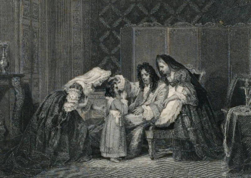 Louis XIV bénissant son petit fils