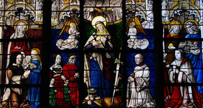 Vitrail de Ste Catherine dit vitrail des Ducs