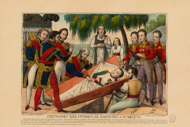 Exhumation des cendres de Napoléon à Ste Hélène
