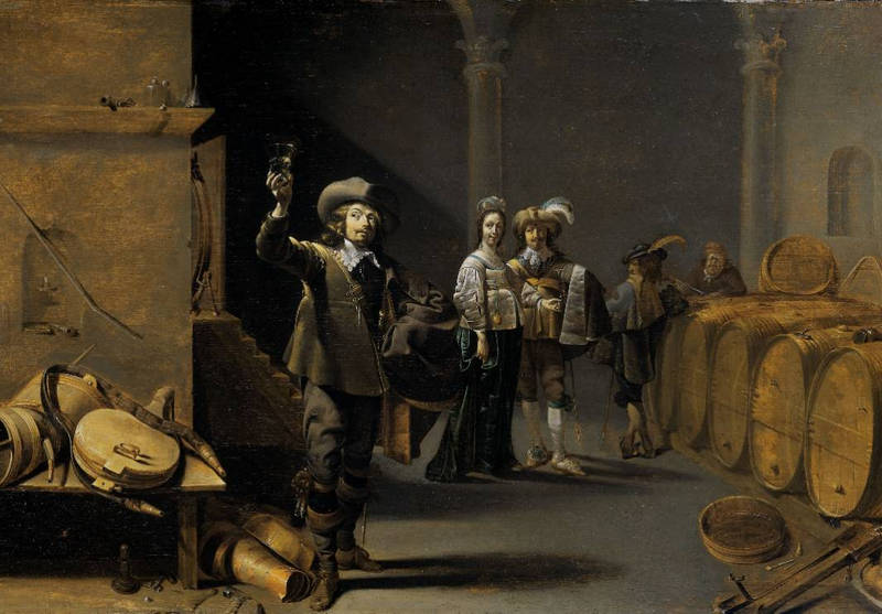 Les connaisseurs de vin (J. Duck, 1640)