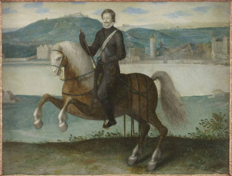 Henri IV à cheval devant Paris (Anonyme, 1595)