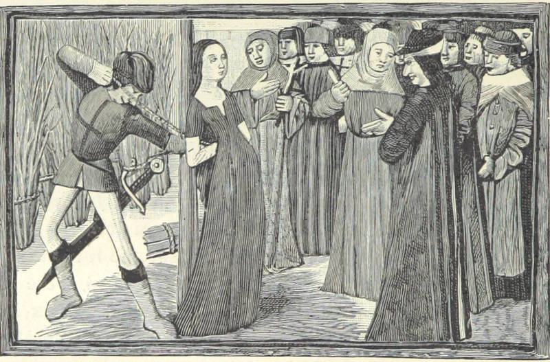 Jeanne d'Arc au bucher (miniature du XVe s)
