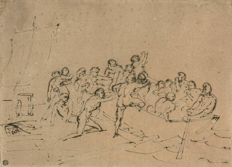 Sauvetage des survivants du radeau (T. Géricault, 1818)