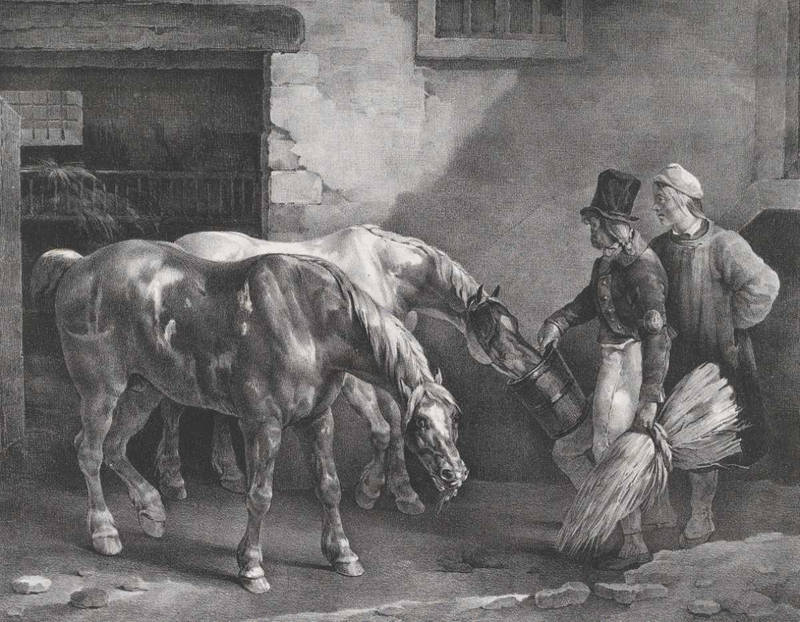 Deux chevaux de poste (Th. Gericault, 1822)